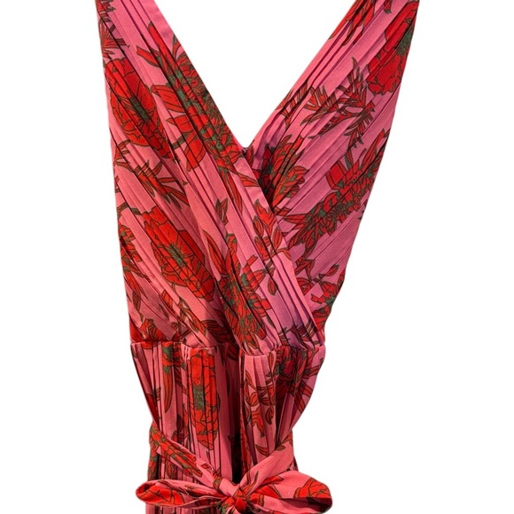 Beyond Words Jumpsuit Women’s Size Medium Red And Pink - Picture 5 of 11